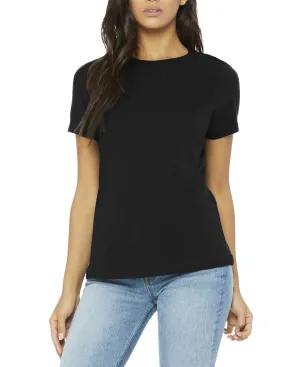 Ladies Relaxed Fit Crew Neck Short Sleeve Cotton T-Shirt