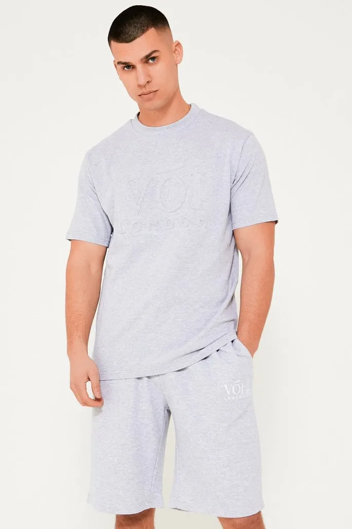 Langdon Park T-Shirt & Short Set - Grey