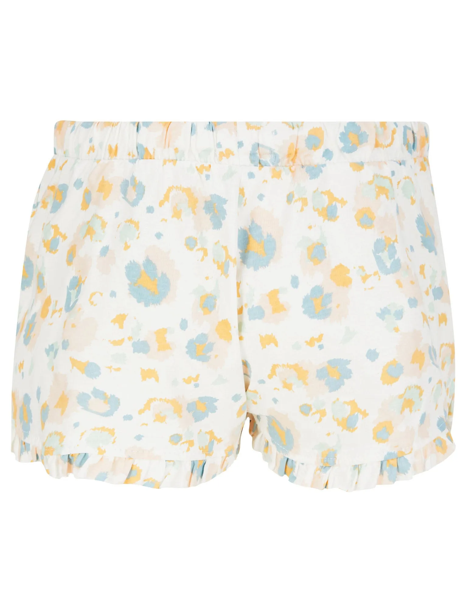 Leo Pastel Leopard Print 2 Pc Shortie Lounge Set in Coconut Milk - Tokyo Laundry