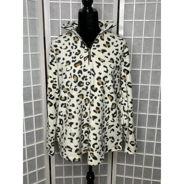 Leopard Print  Fleece Top
