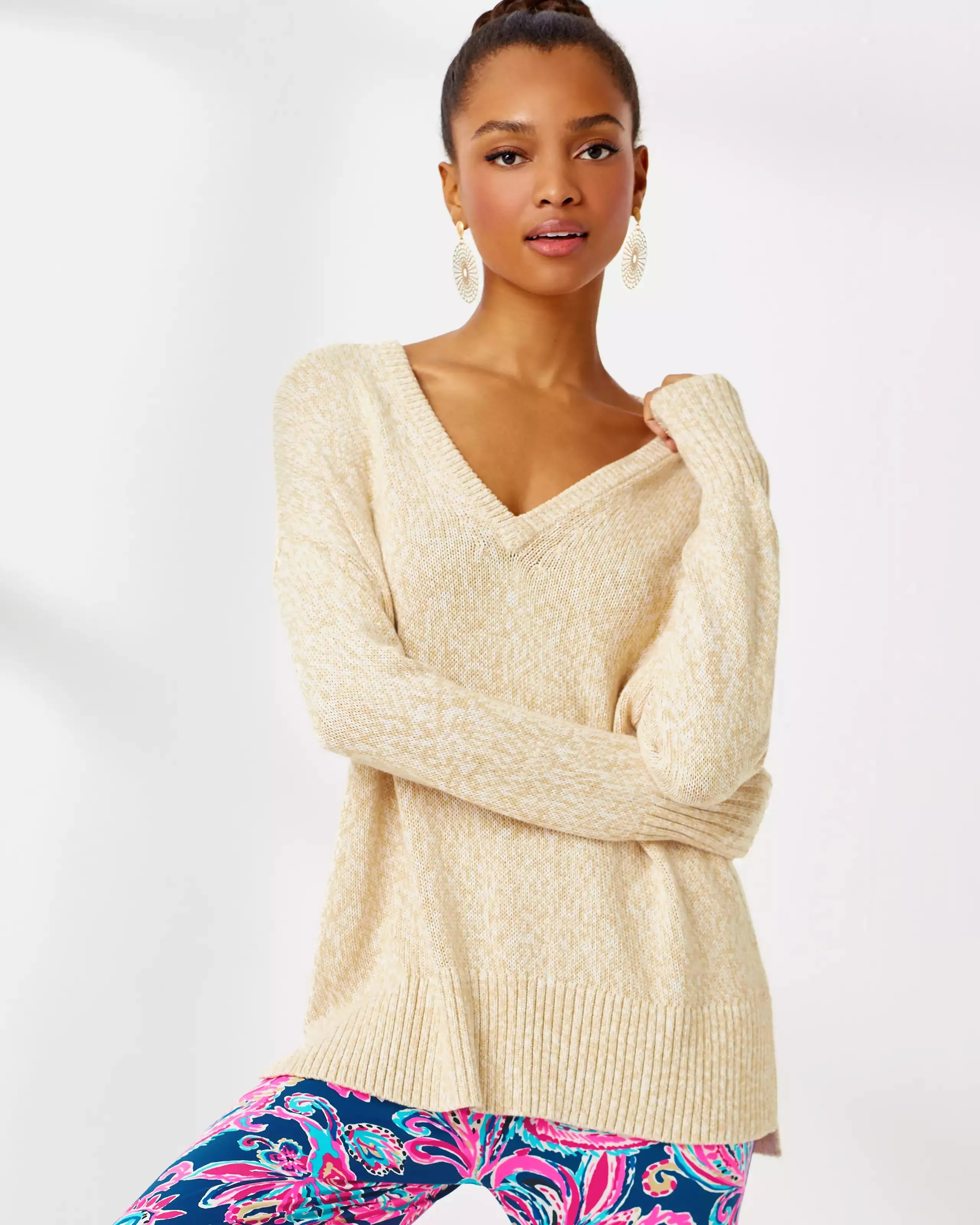 Lilly Pulitzer Women's Bedford Sweater - Wicker Tan Marl