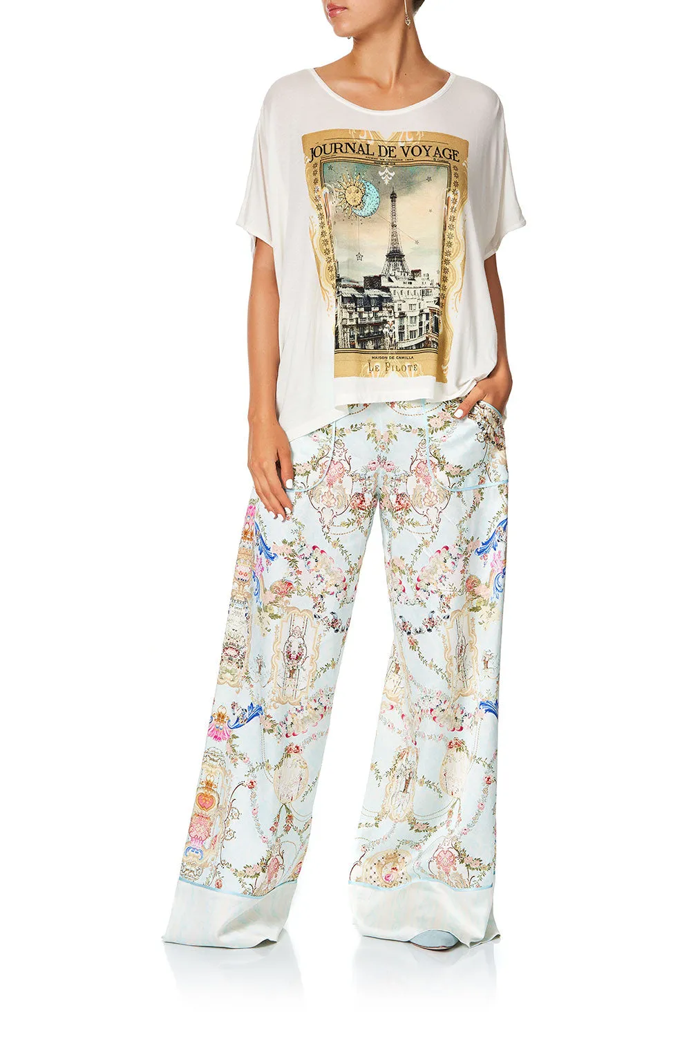 LOOSE FIT ROUND NECK TEE VERSAILLES SKY