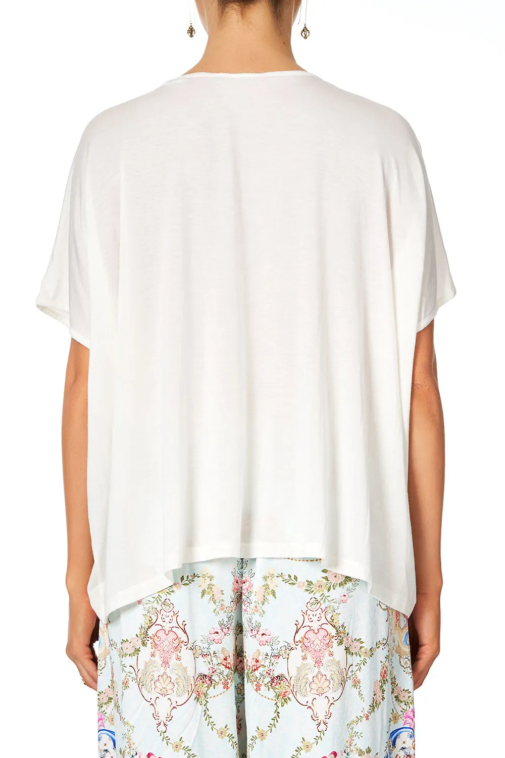 LOOSE FIT ROUND NECK TEE VERSAILLES SKY
