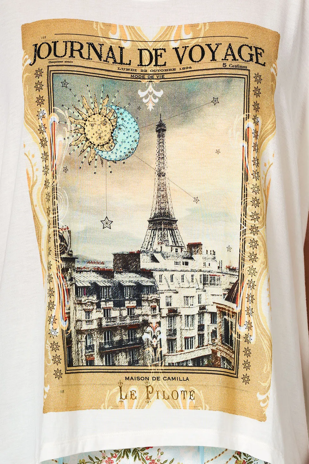 LOOSE FIT ROUND NECK TEE VERSAILLES SKY