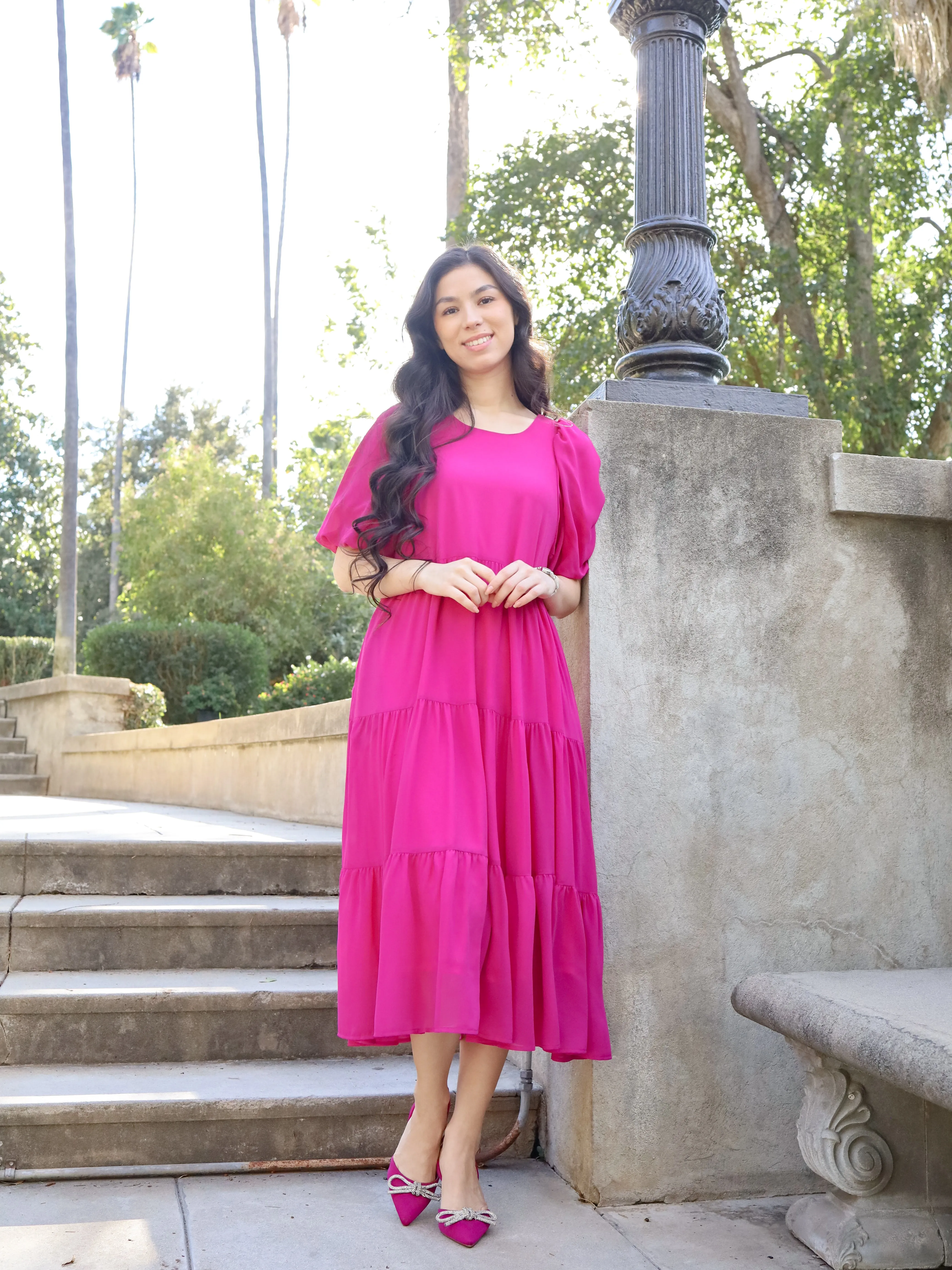 Mariah Dress - Magenta