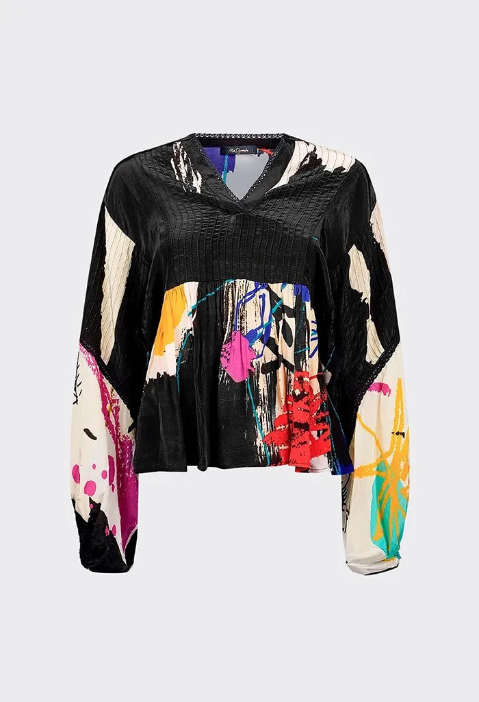 Masquiat Blouse - Street Art