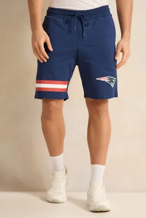 Men Navy New England Patriots Lounge Shorts
