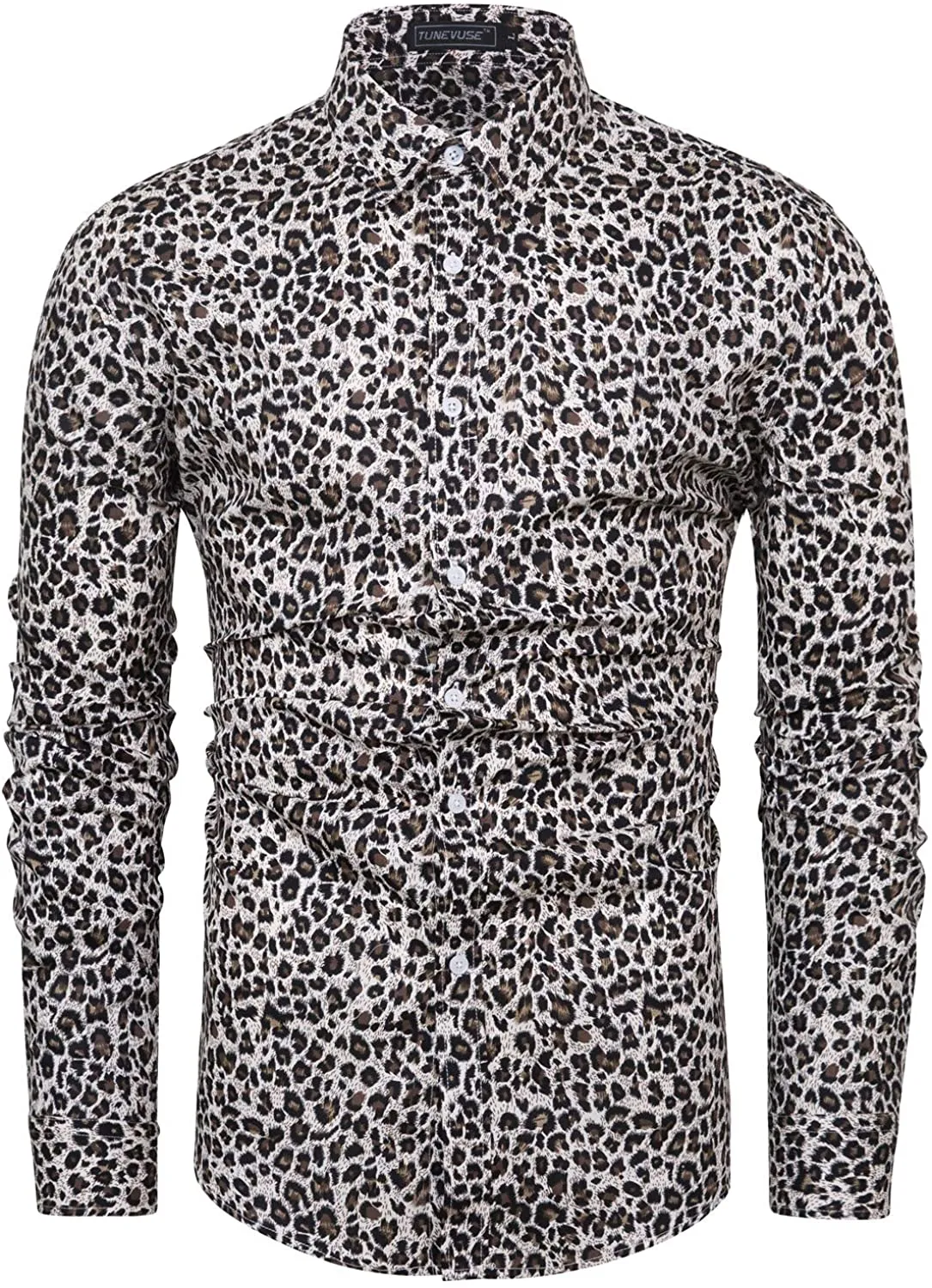 Men's Casual Mint Floral Long Sleeve Button Up Shirt