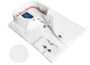 Men's Tailored Fit Dress Shirt in Prime Cotton by Avenue 21 | N11 White
