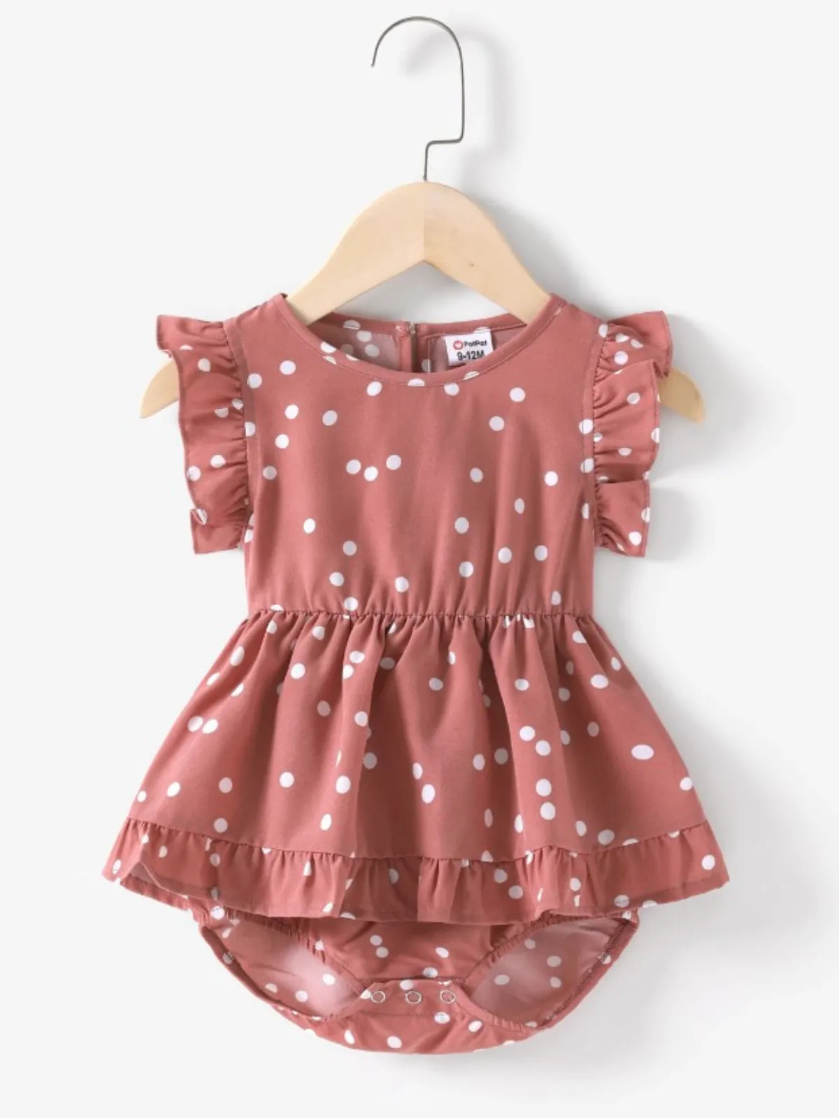 Mommy and Me Polka Dot Ruffle Wrap Dress
