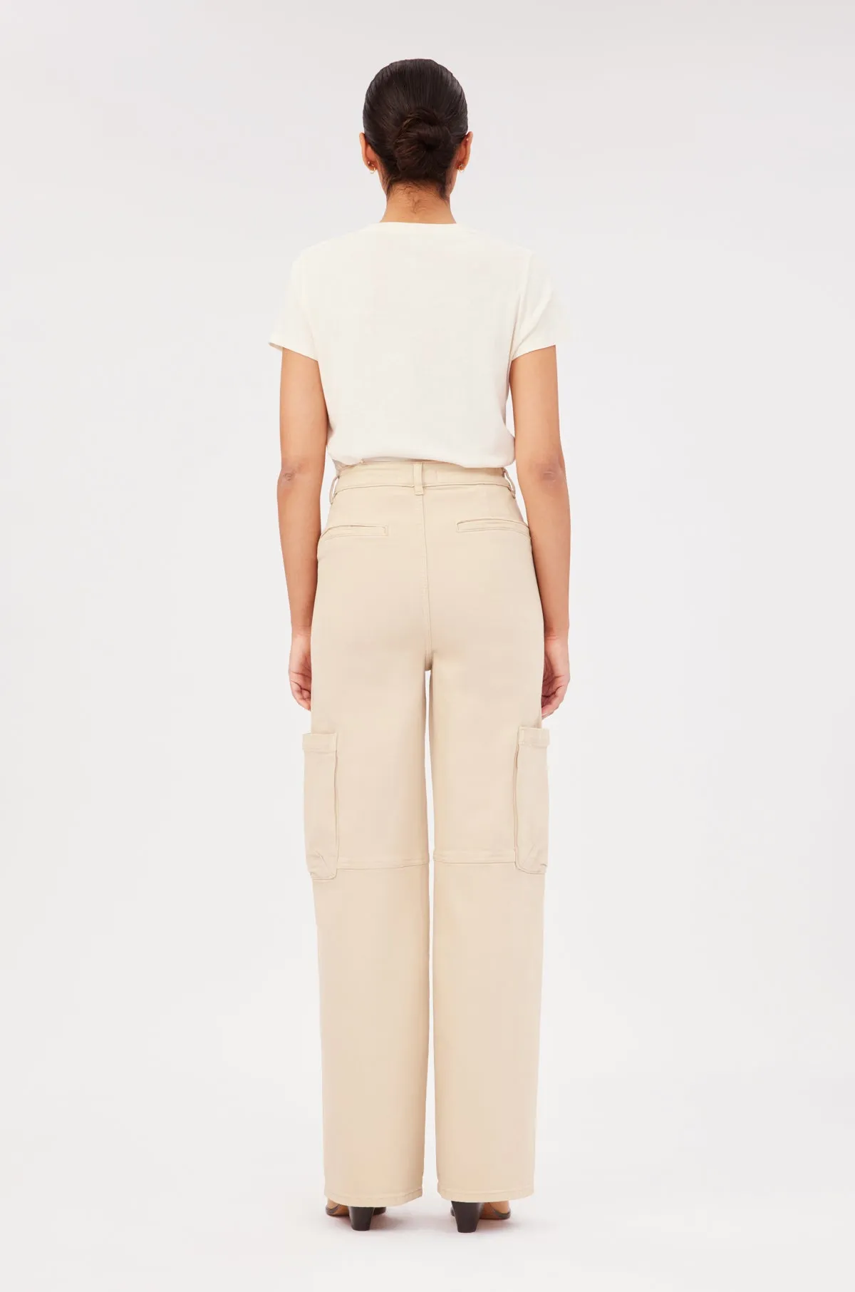NCE CARGO - WIDE LEG JEANS | CAPPUCCINO