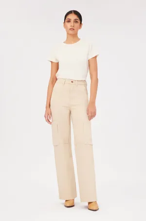 NCE CARGO - WIDE LEG JEANS | CAPPUCCINO