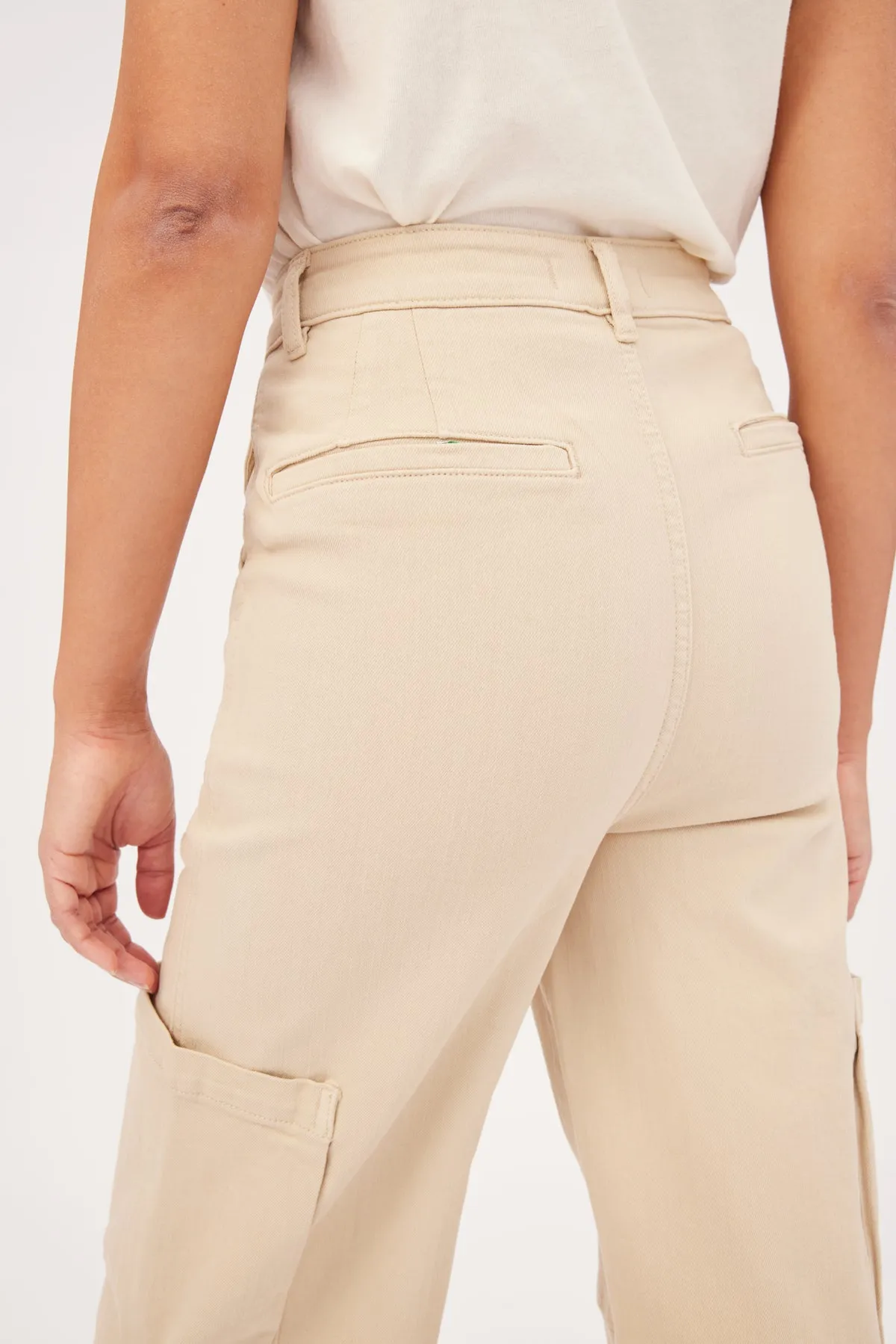 NCE CARGO - WIDE LEG JEANS | CAPPUCCINO