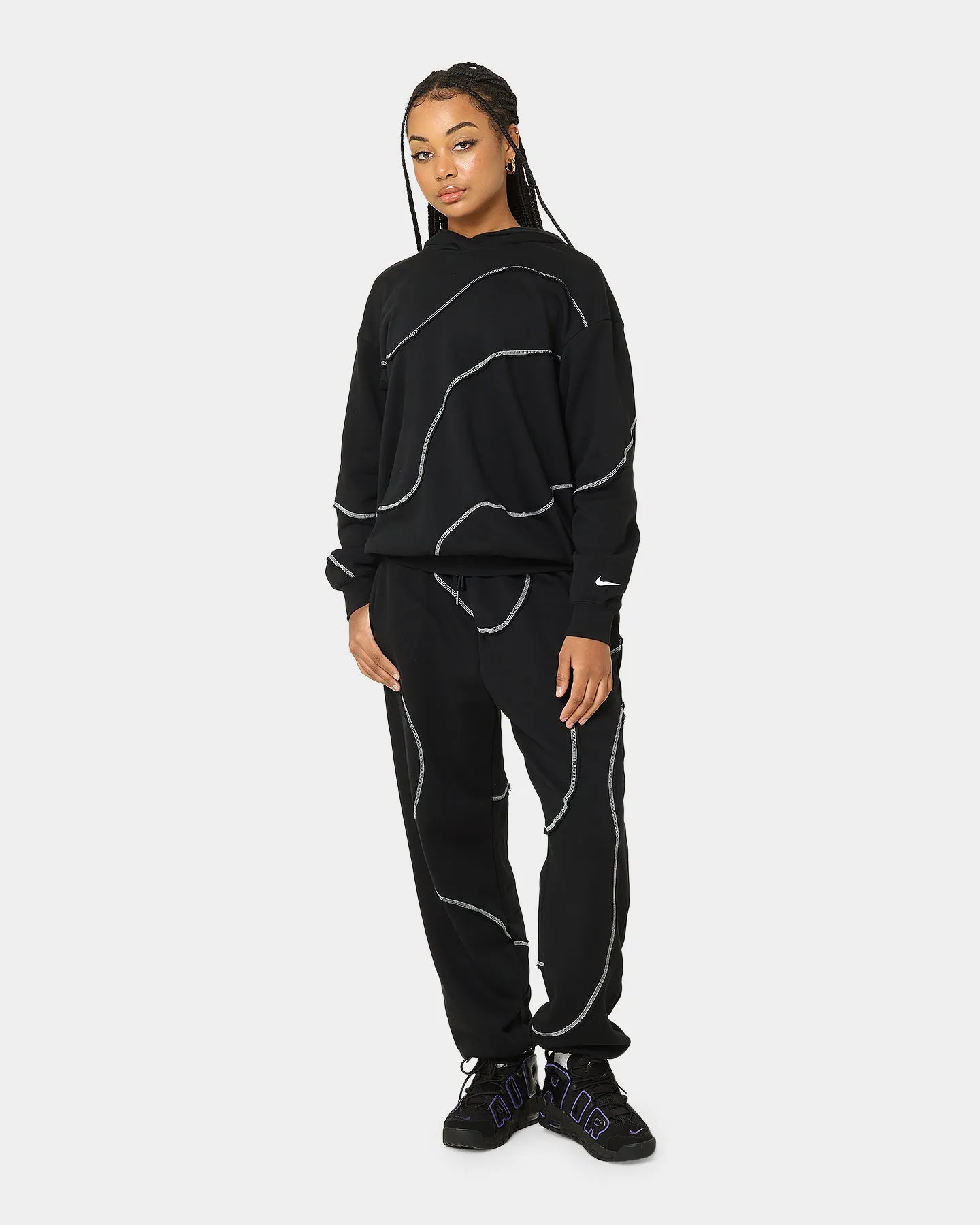 Nike Women's Sportswear Swirl Oversized Hoodie Black/White