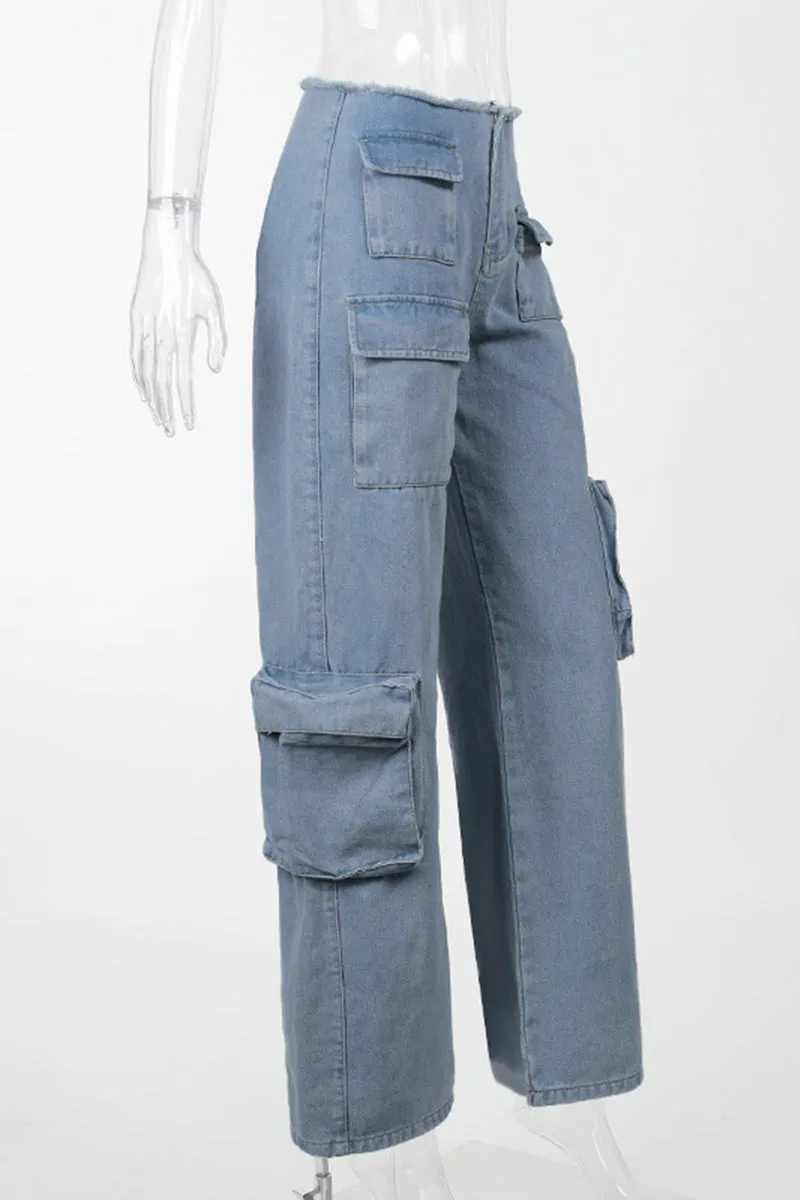 PF0168 Denim Cargo Pants