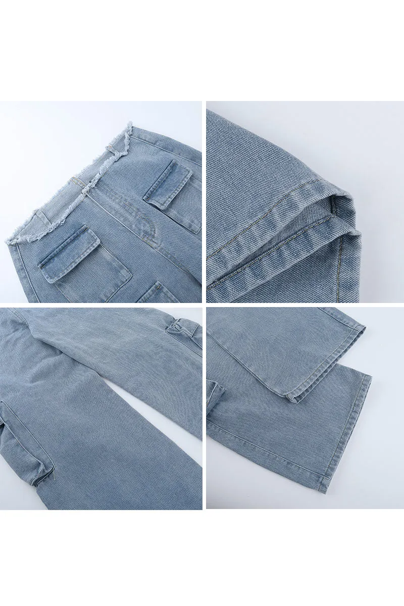 PF0168 Denim Cargo Pants