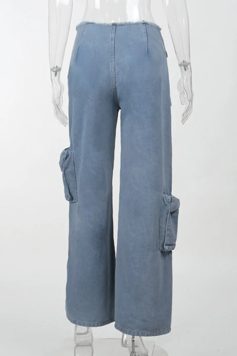 PF0168 Denim Cargo Pants