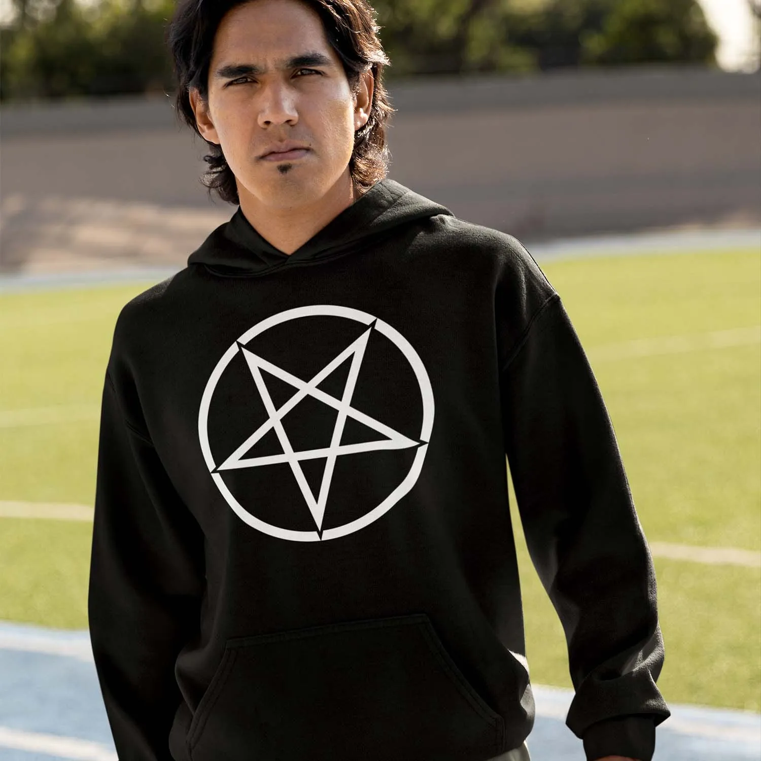 Pins & Bones Pentagram Black Unisex Pullover Hoodie Sweater