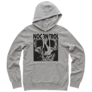 Pins and Bones No Control Skull Teaser, Grey Unisex Pullover Hoodie Sweater
