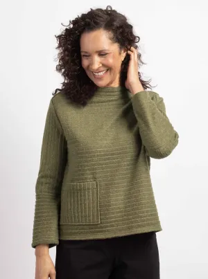 Pleated Fleece Pullover [Bonsai-52329]