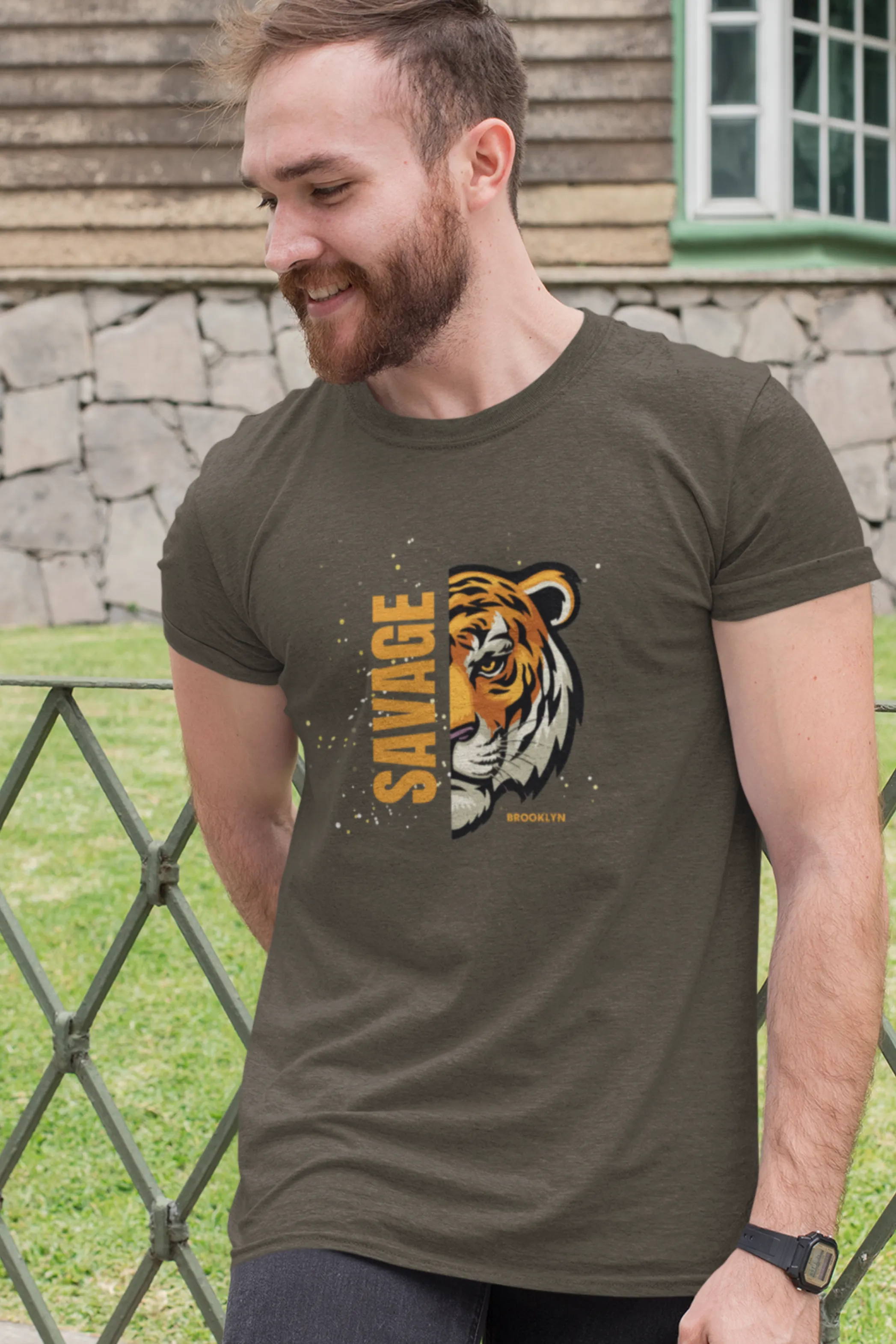 Save The Tiger Printed T-shirt for men