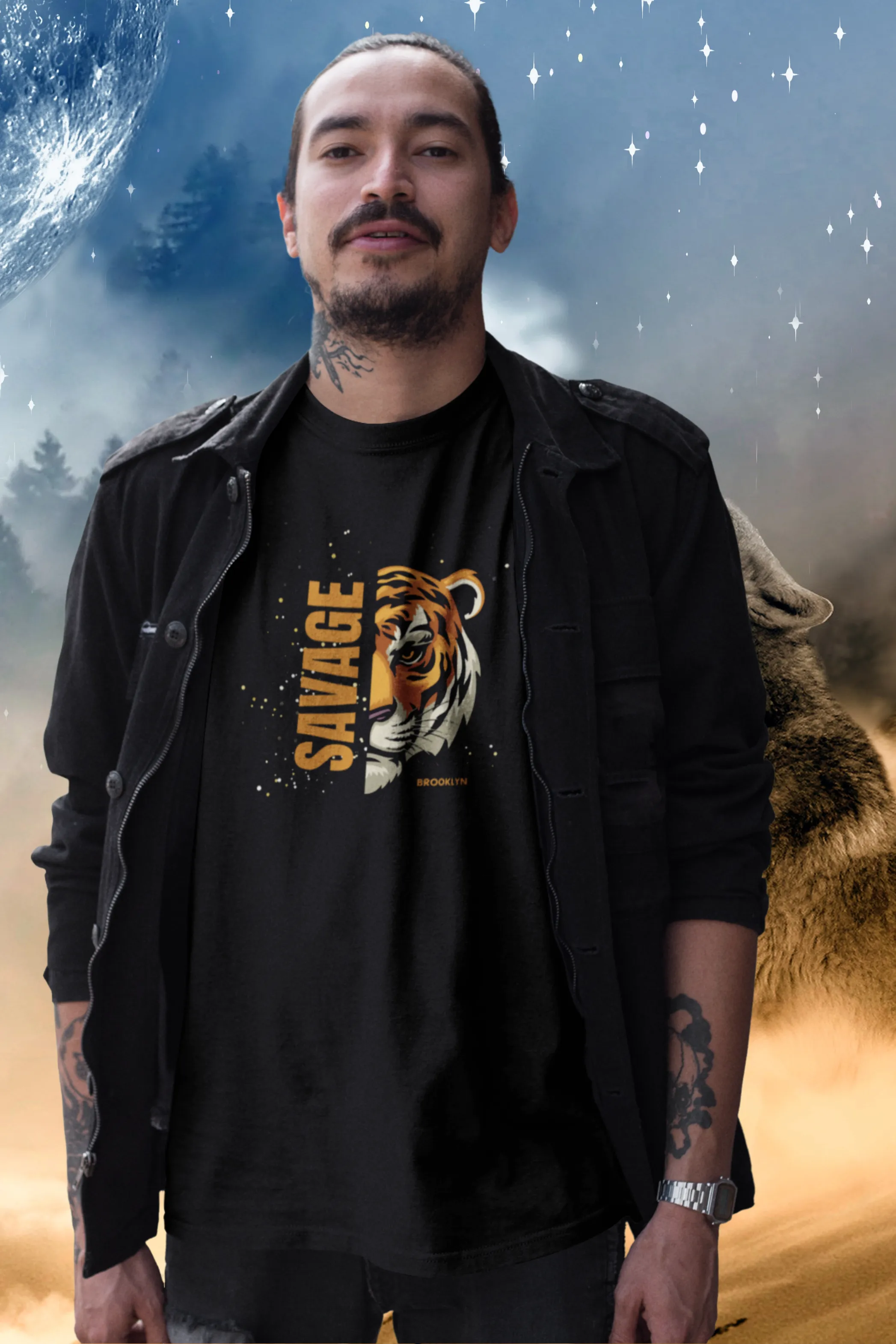 Save The Tiger Printed T-shirt for men