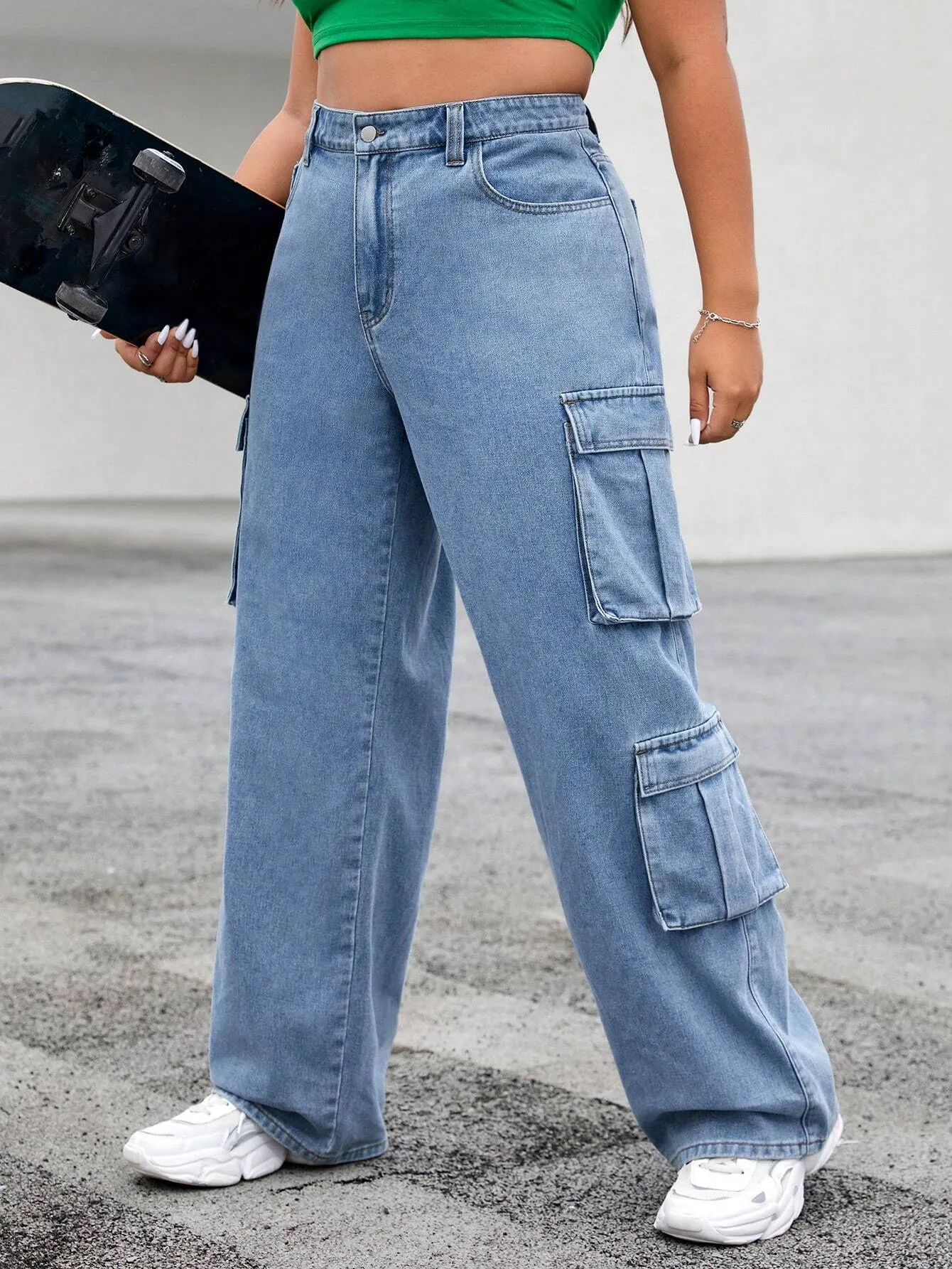 Side Pocket Cargo Pants Without Belt