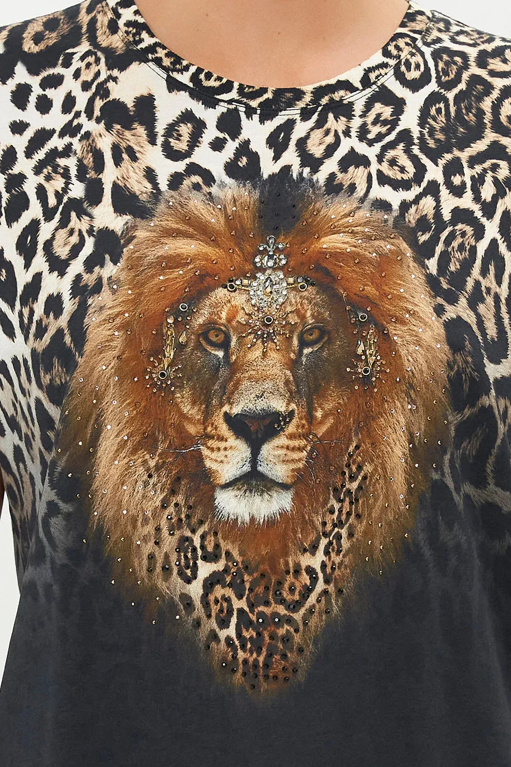 Slim Fit Round Neck T Shirt - Cool For Cats