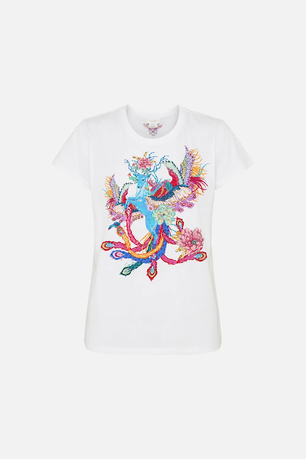 SLIM FIT  ROUND NECK T-SHIRT GO STAG