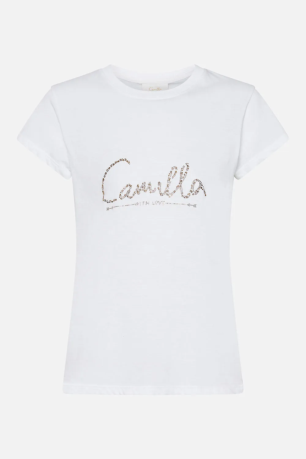 SLIM FIT  ROUND NECK T-SHIRT LOGO CAPSULE - SOLID WHITE