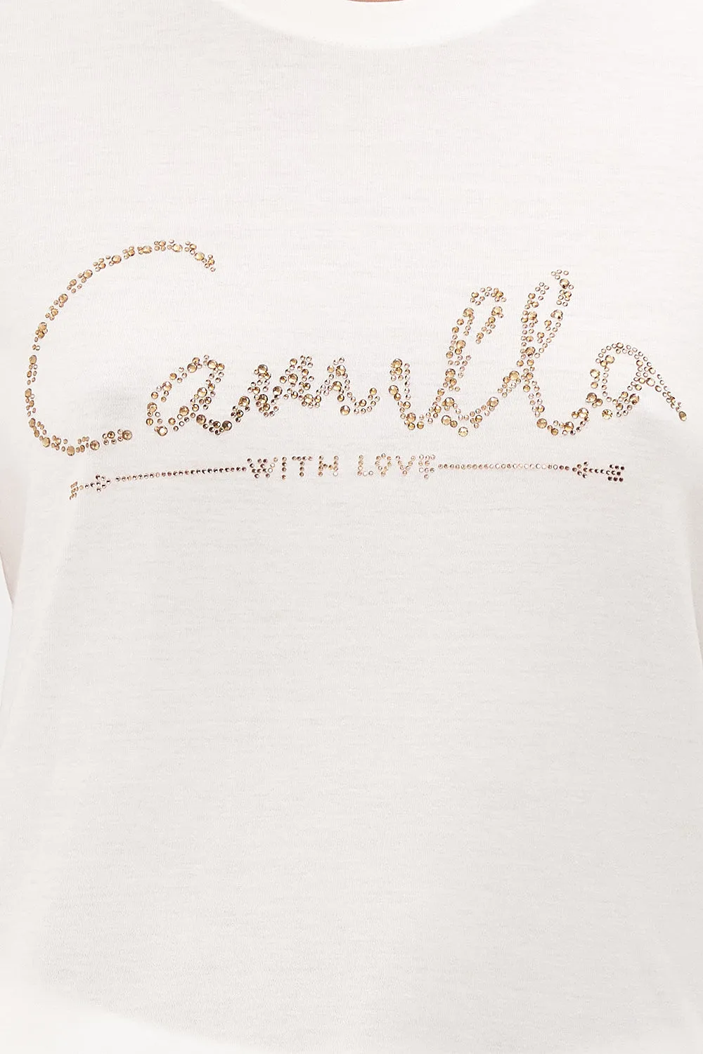 SLIM FIT  ROUND NECK T-SHIRT LOGO CAPSULE - SOLID WHITE