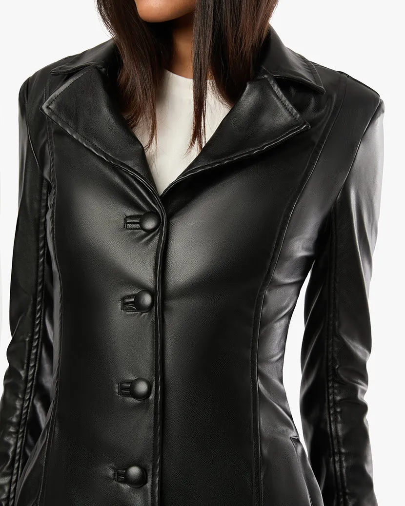 Slim Vegan Leather Jacket