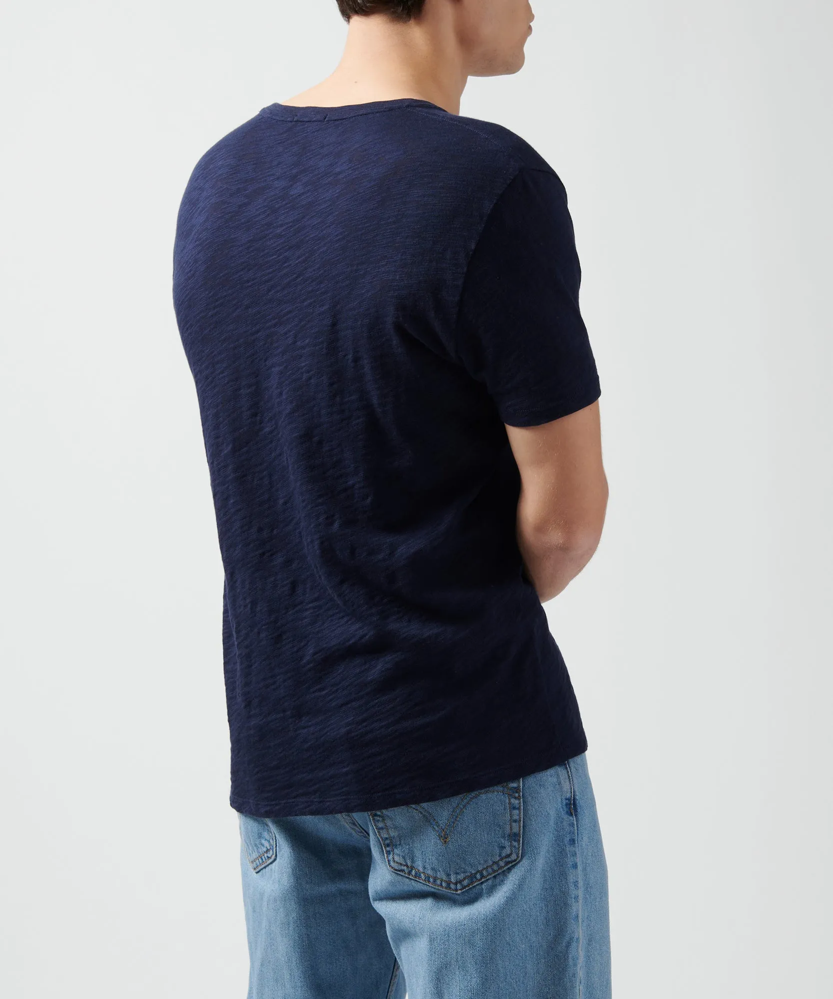 Slub Jersey V-Neck Tee - Midnight