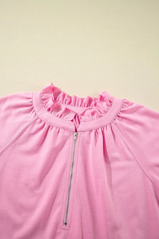 Spring Puff Sleeve Shorts Set