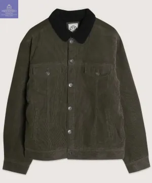 Stylish Corduroy Trucker Jacket with Sherpa Lining