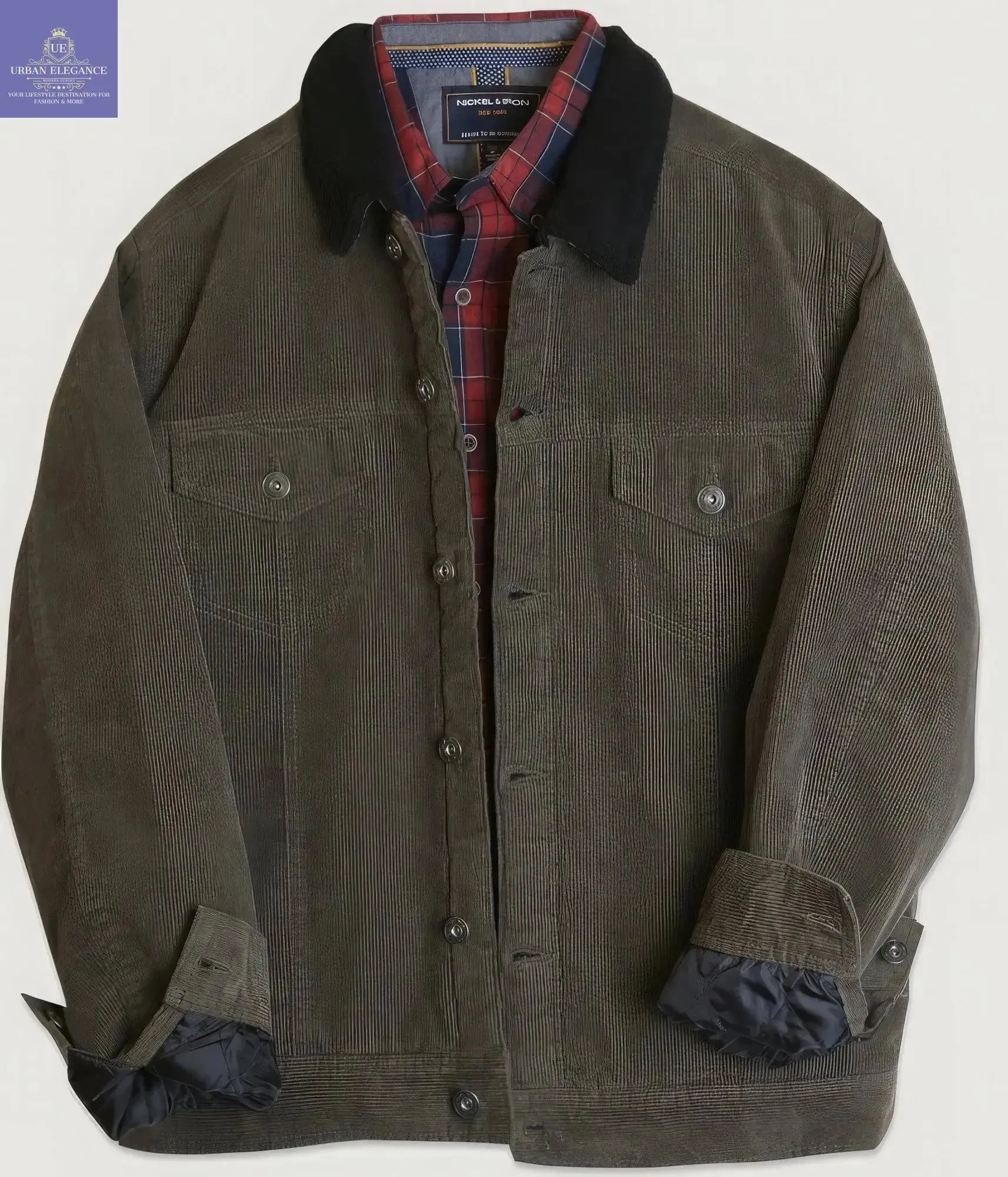 Stylish Corduroy Trucker Jacket with Sherpa Lining