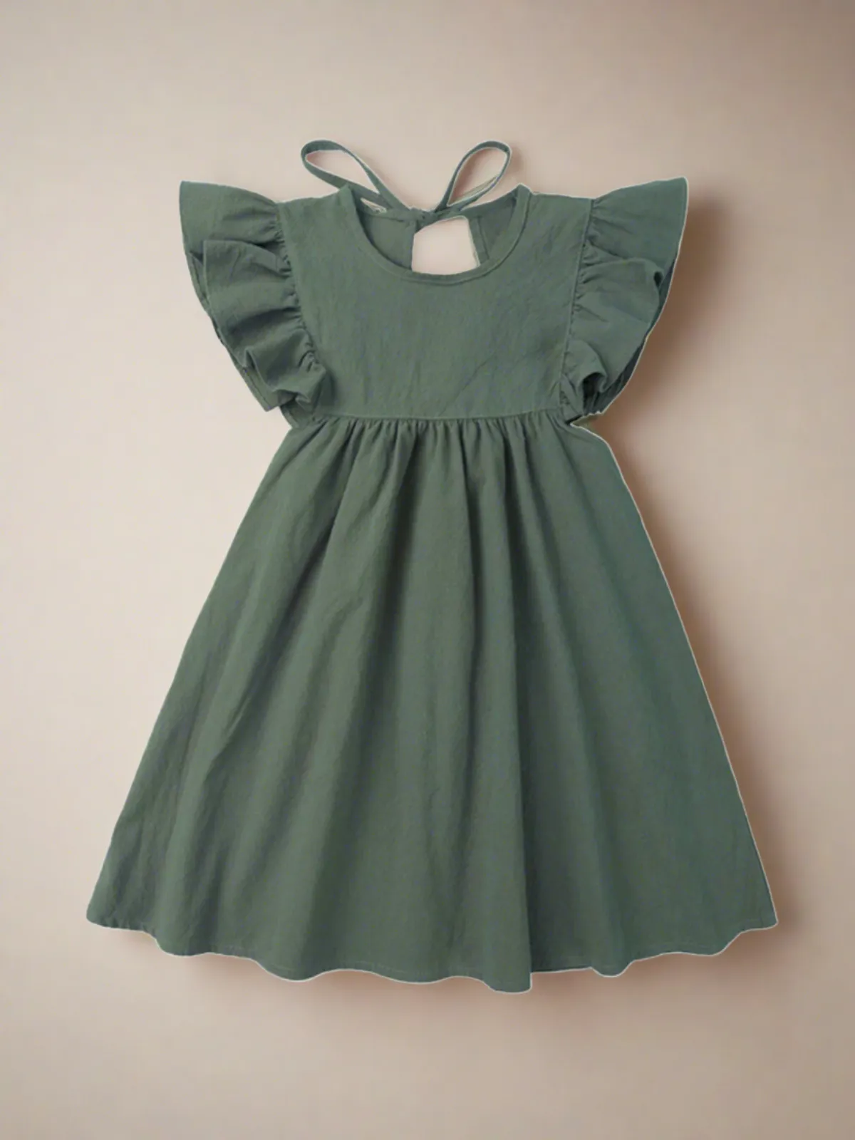 Summer Picnics Flutter Sleeve Dress
