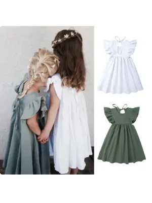 Summer Picnics Flutter Sleeve Dress