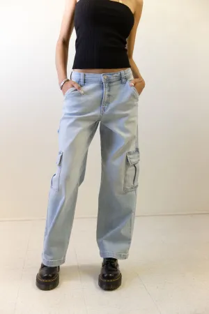 The Rocky Mid Rise Cargo Jeans by Nectar Premium Denim