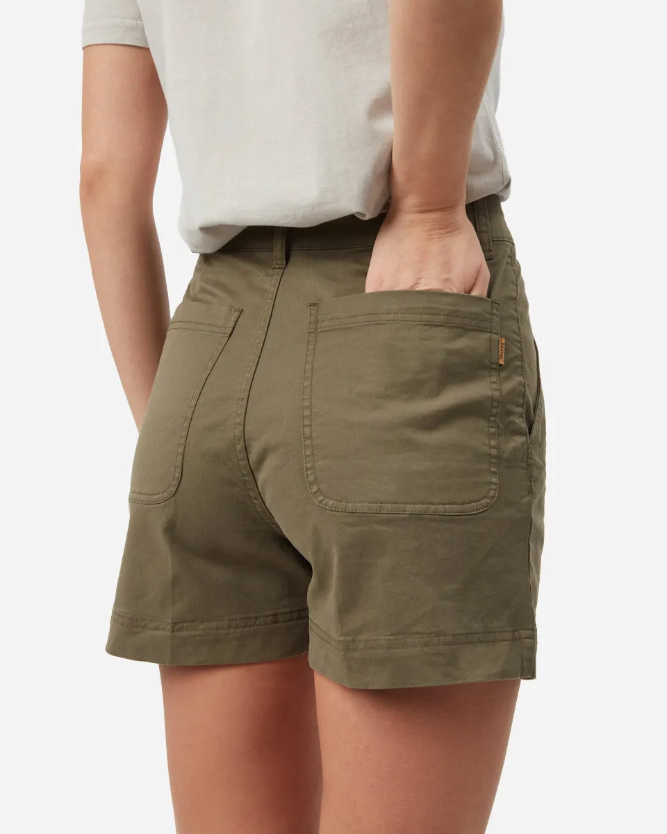 Twill High Waist Short