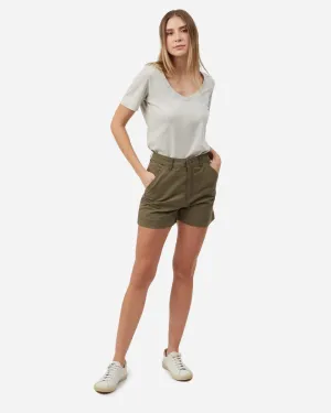 Twill High Waist Short