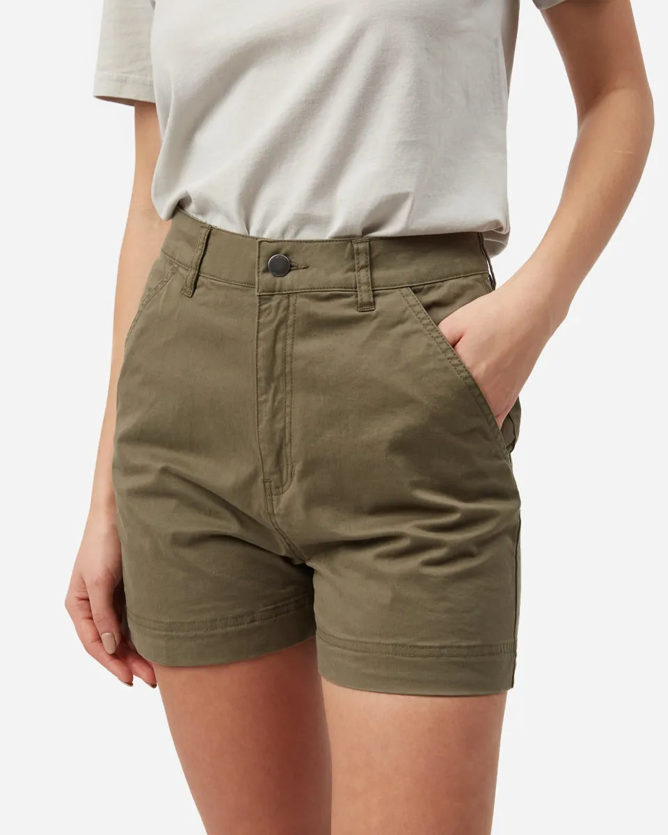Twill High Waist Short