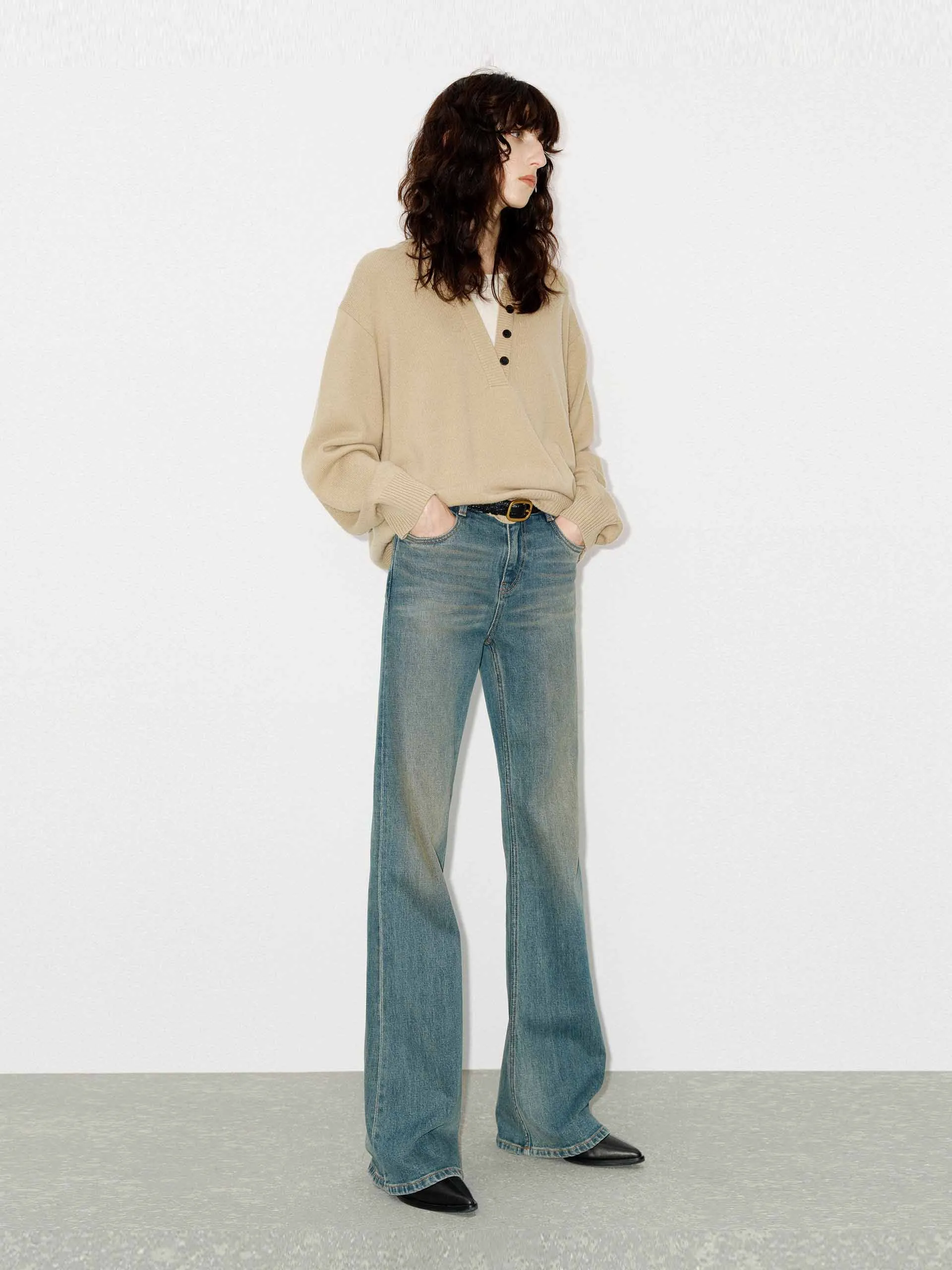 V-neck Loose Sweater