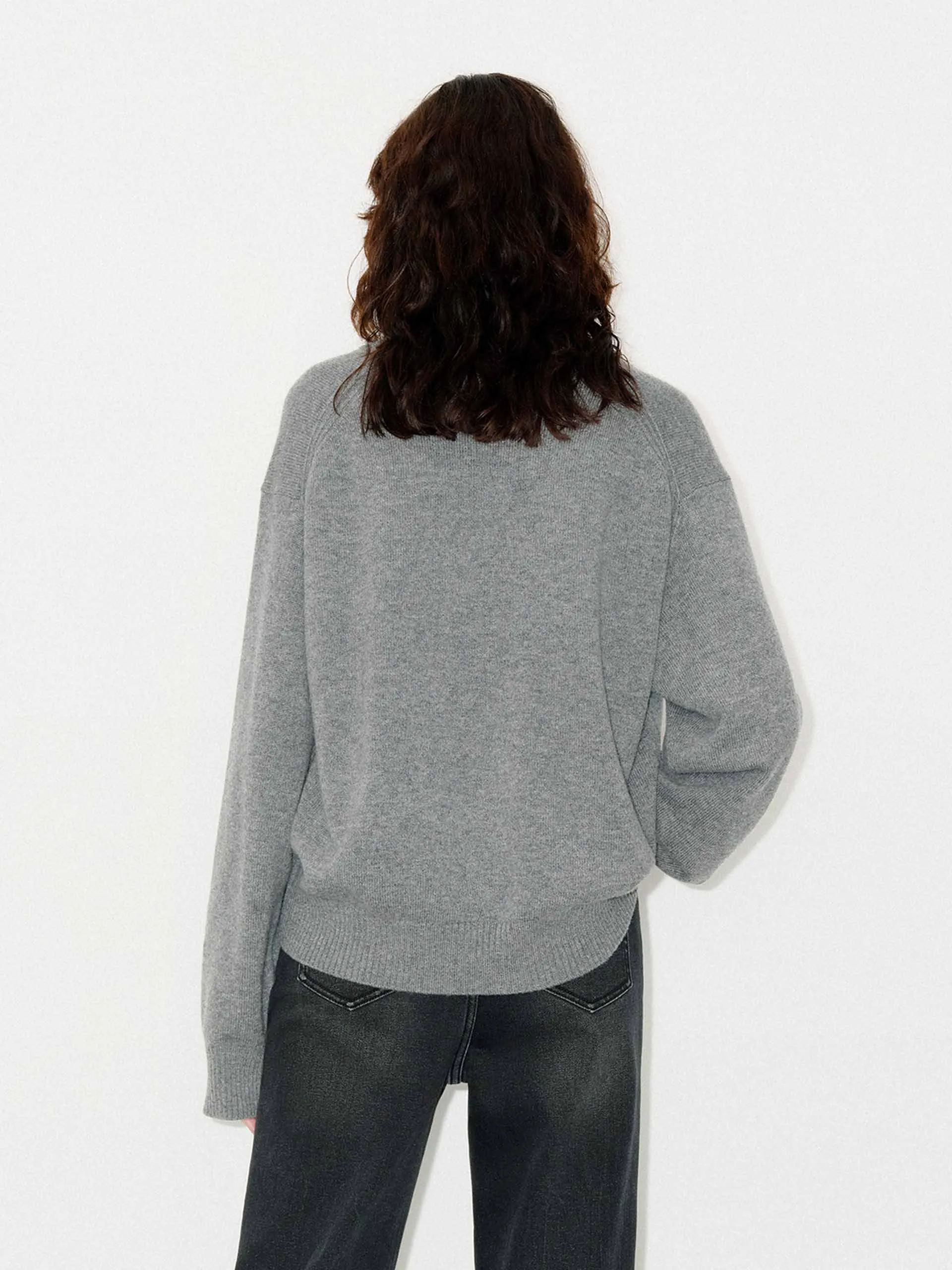 V-neck Loose Sweater