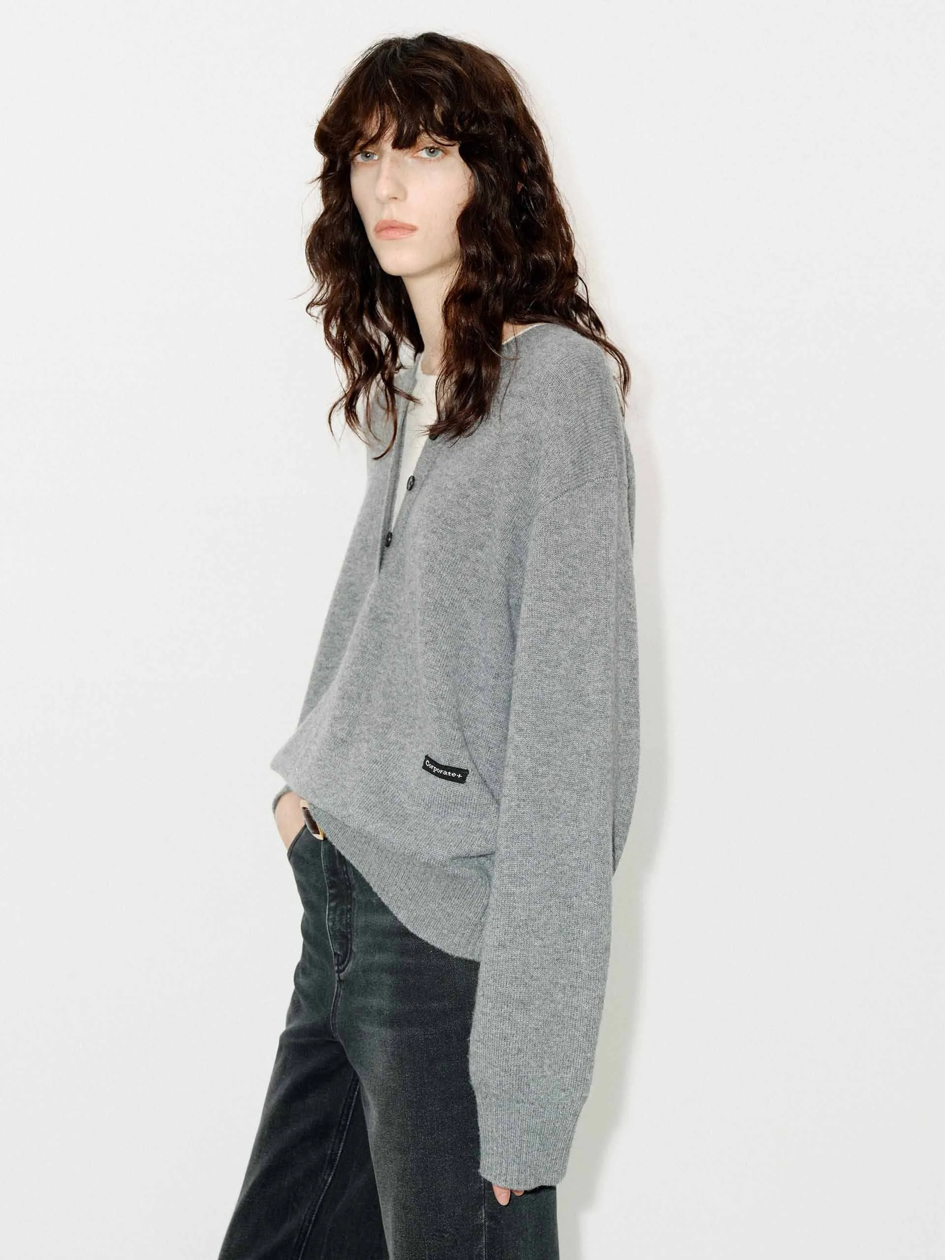 V-neck Loose Sweater