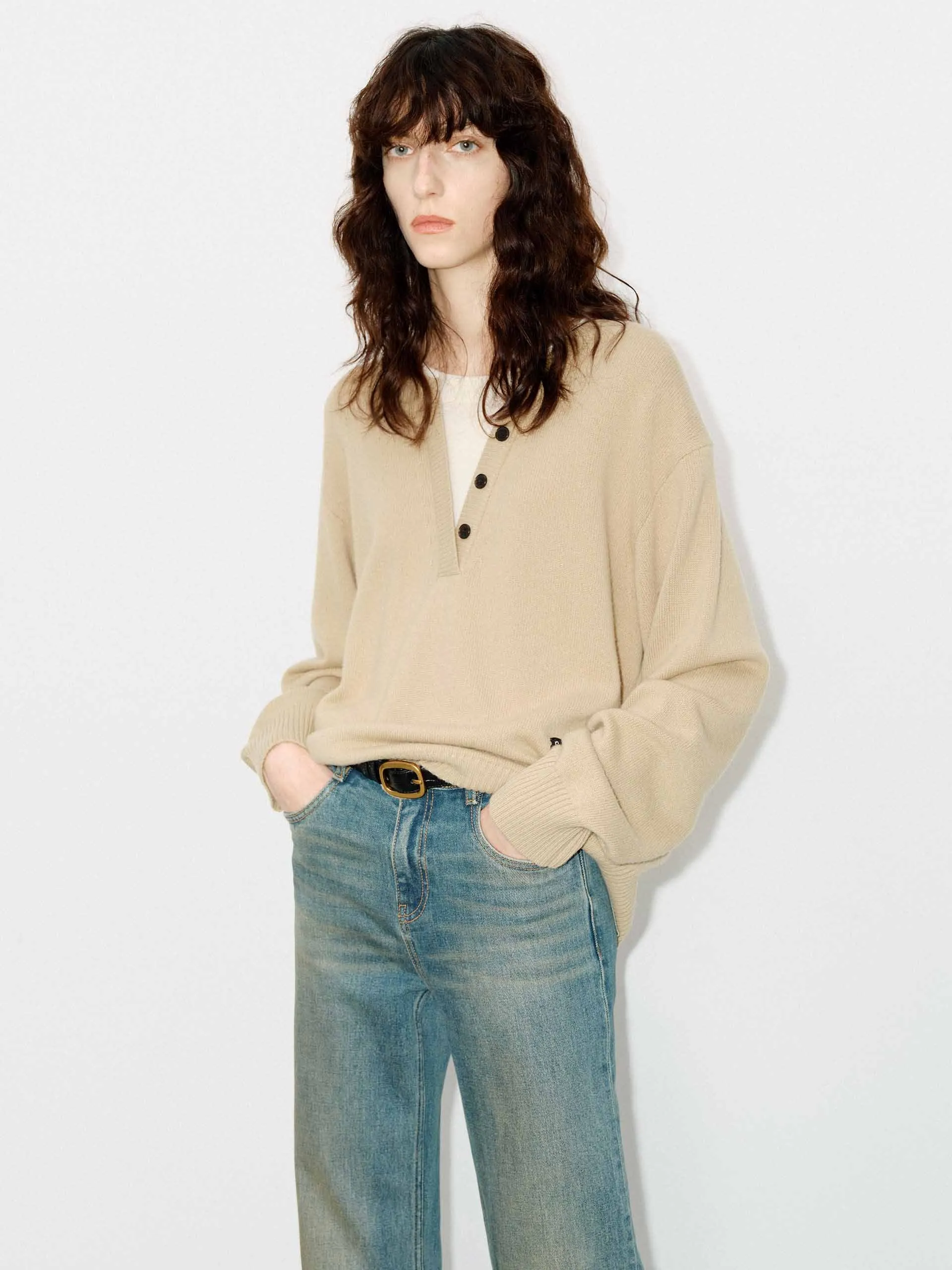 V-neck Loose Sweater