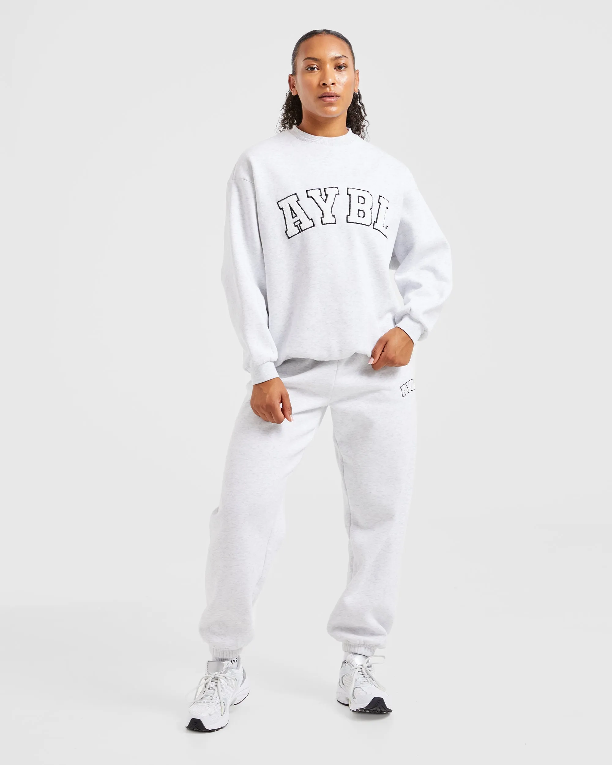Varsity Oversized Sweatshirt - Heather Grey