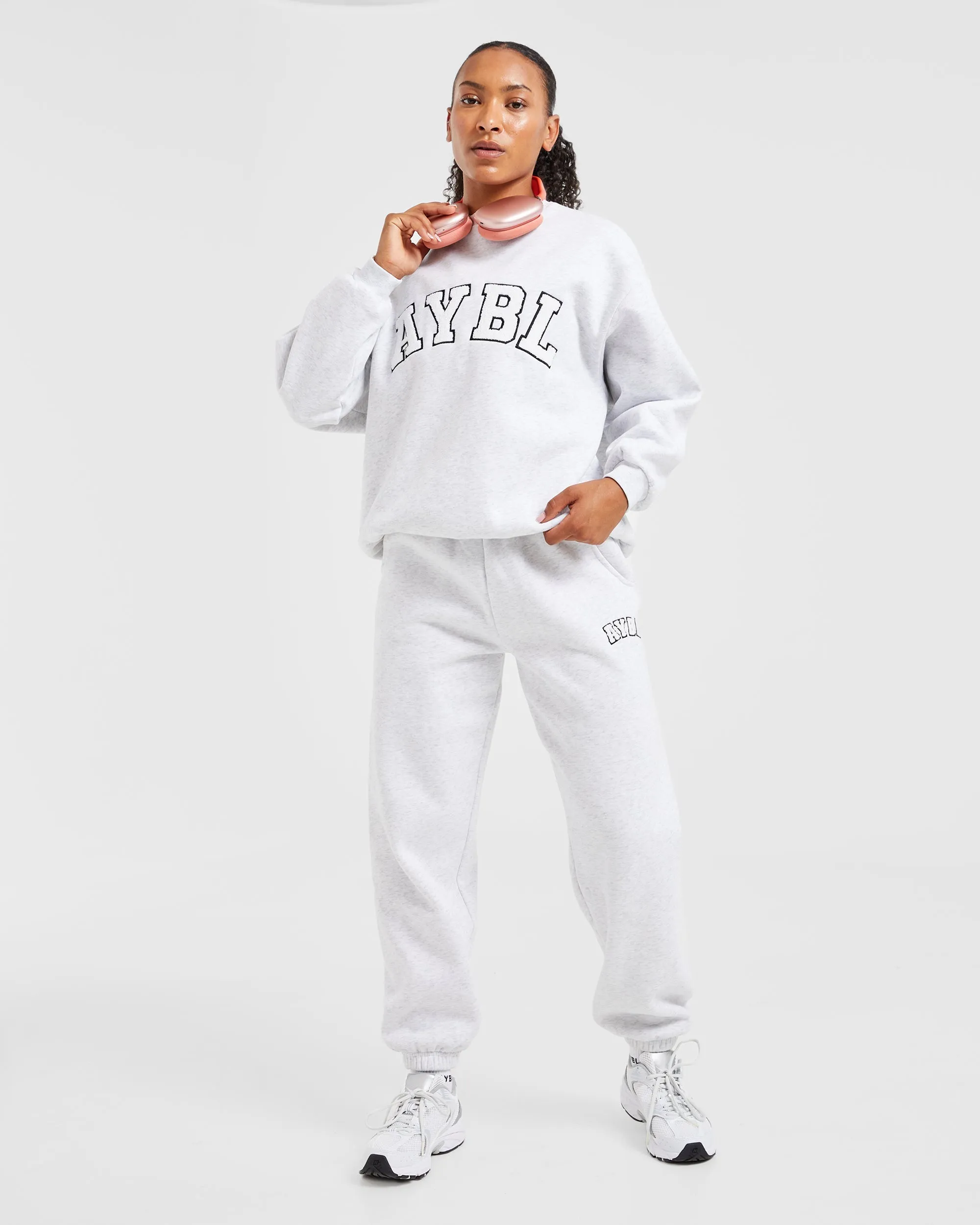 Varsity Oversized Sweatshirt - Heather Grey