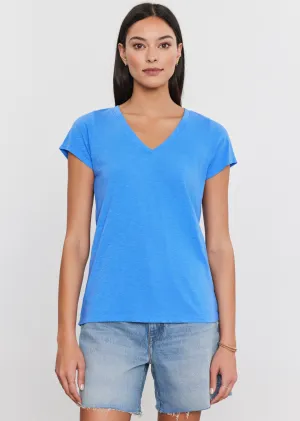 Velvet Jilian Original  V-Neck Tee- Marine