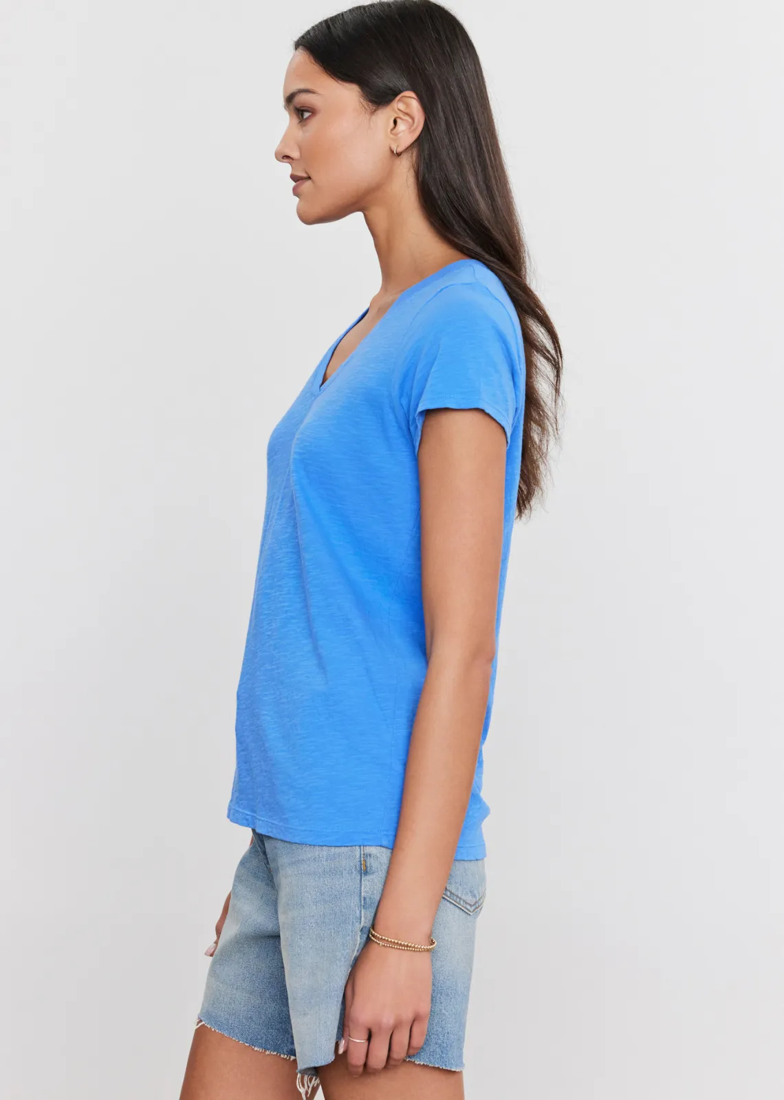 Velvet Jilian Original  V-Neck Tee- Marine